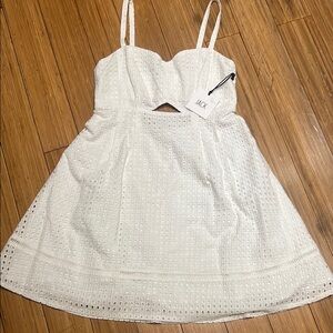 White eyelet dress